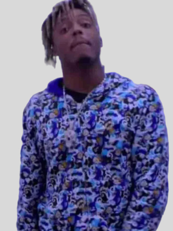Bape Armed & Dangerous Juice Wrld Blue Fleece Hoodie