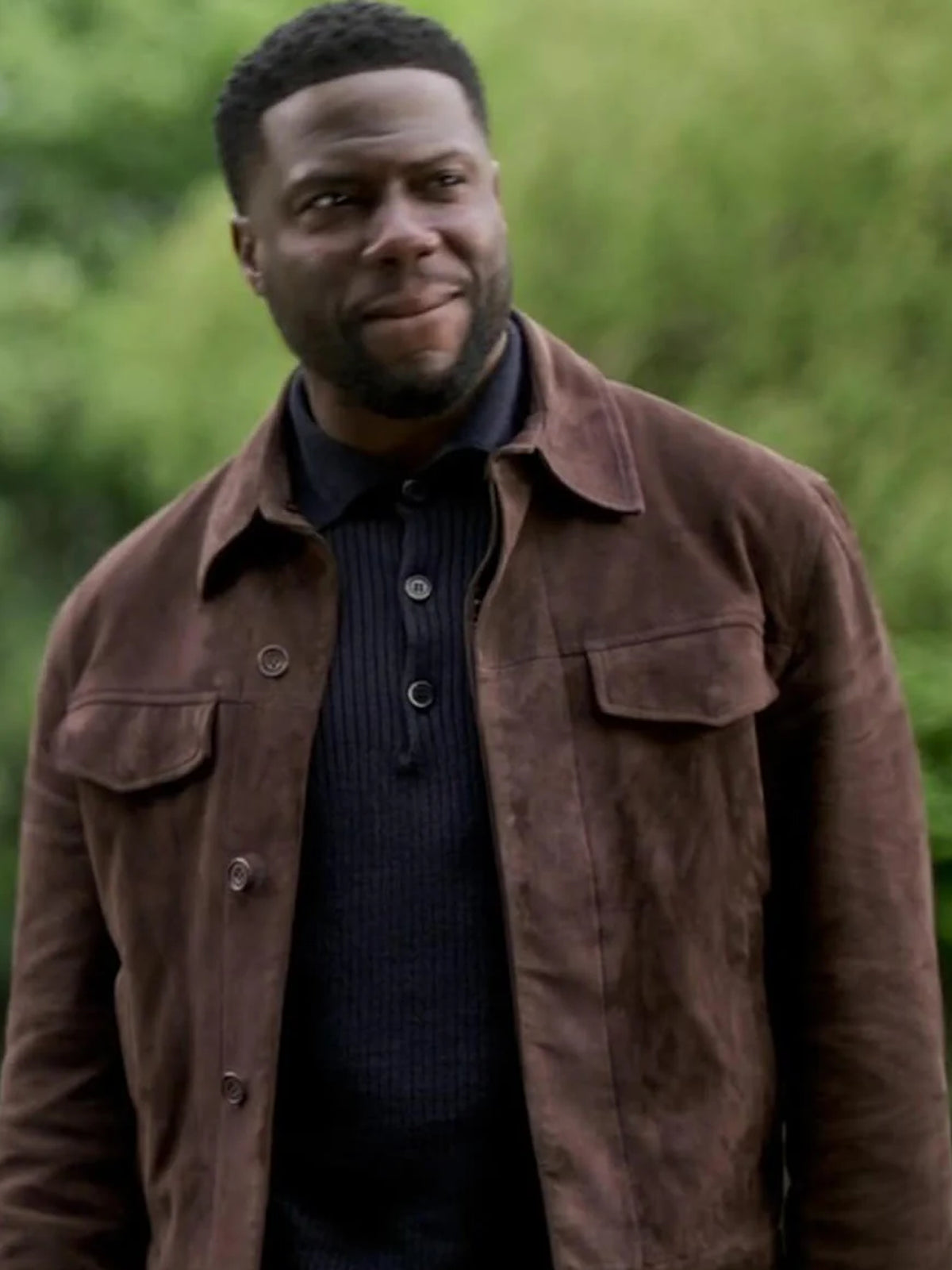 Cyrus Lift 2024 Kevin Hart Suede Brown Leather Jacket