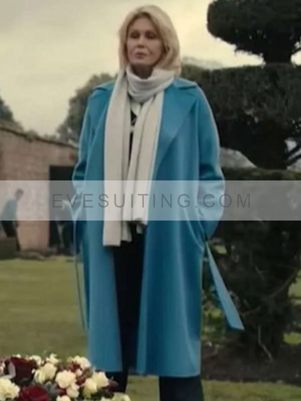 Joanna Lumley Fool Me Once S01 Judith Burkett Blue Wool Coat