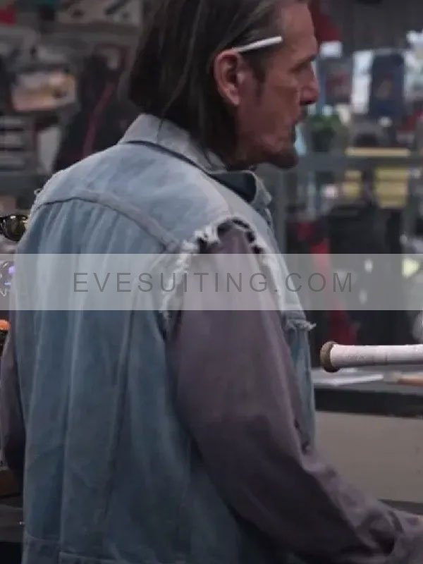 John Tench TV Series One More Time 2024 The Hawk Blue Denim Vest