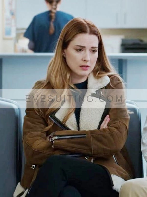 Melinda Monroe Suede Brown Shearling Jacket