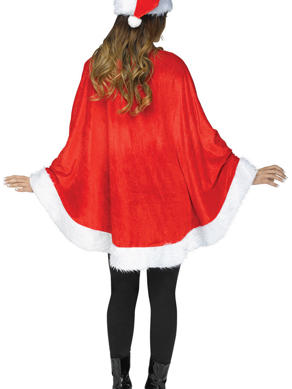 Santa Claus Cape Poncho Red Coat For Women