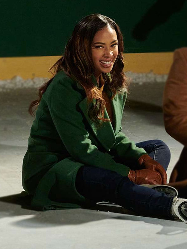 Skye Townsend A Christmas Serenade 2023 Willow Green Trench Coat