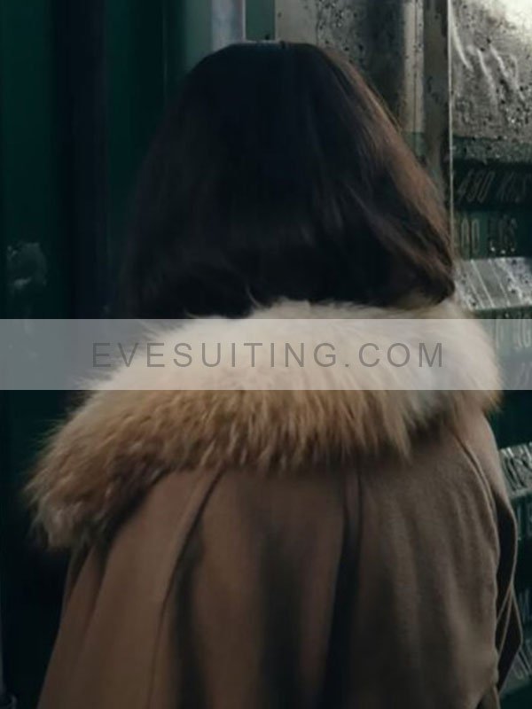 Kaya Scodelario The Gentlemen 2024 Brown Shearling Coat