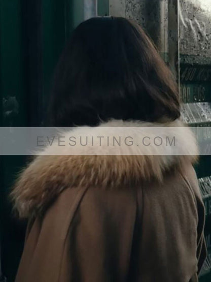 Kaya Scodelario The Gentlemen 2024 Brown Shearling Coat