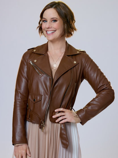 Ashley Williams Falling Together 2024 Brown Jacket