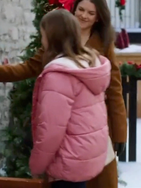 Ava Weiss Falling Like Snowflakes 2024 Julie Cooper  Pink Hooded Puffer Jacket 