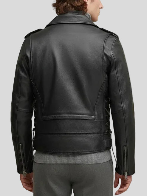 Genuine Leather Motorcycle Biker Jacket