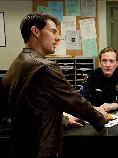 Tom Cruise Jack Reacher Brown Leather Jacket