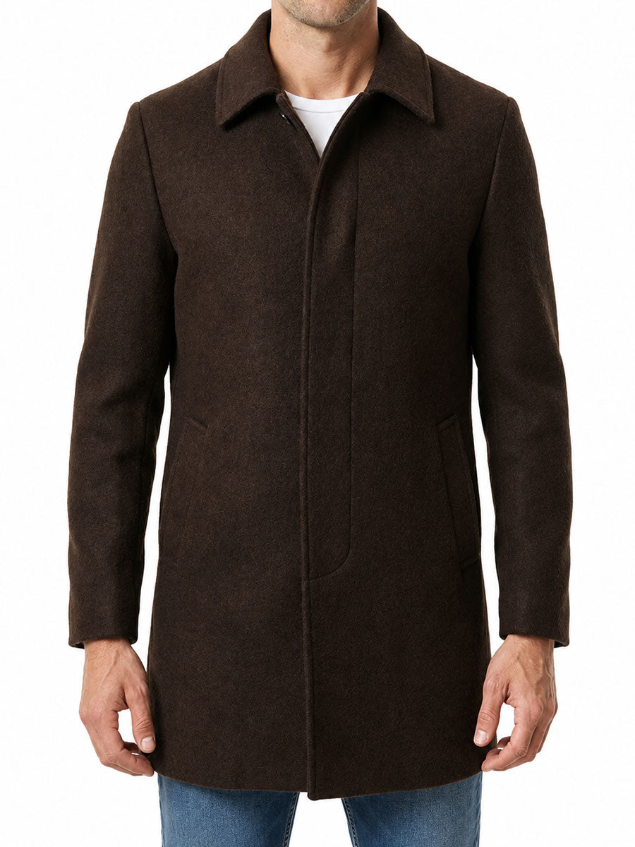 Thomas Classic Brown Wool Topcoat