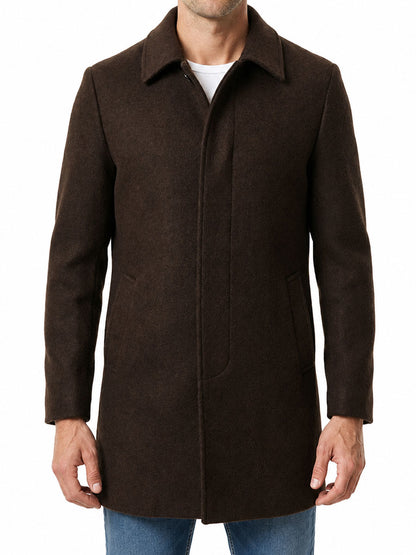 Thomas Classic Brown Wool Topcoat