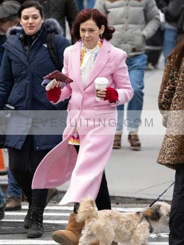 Carrie Preston Pink Trench Wool Coat