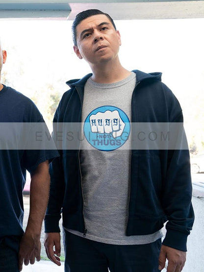 Chris Estrada This Fool 2022 Julio Blue Zipper Hoodie