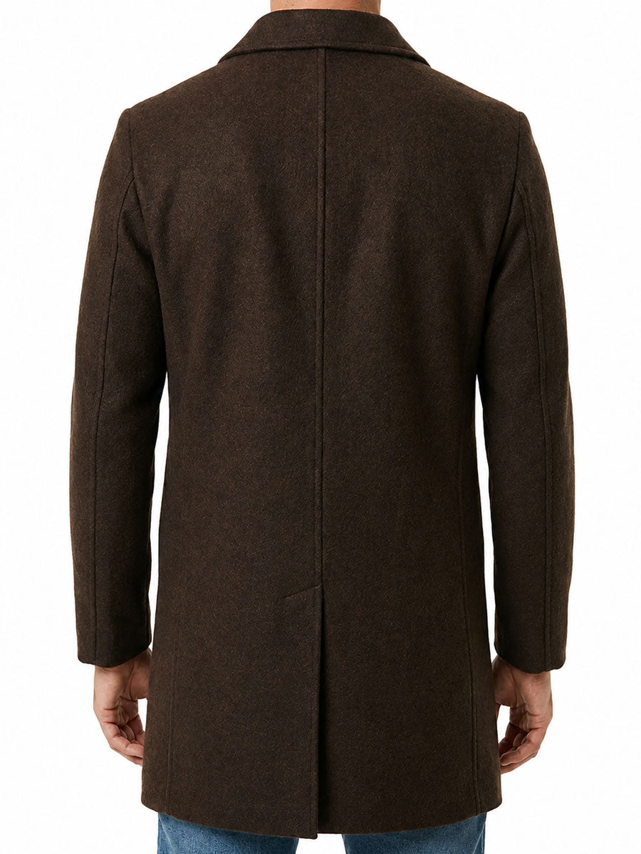 Thomas Classic Brown Wool Topcoat