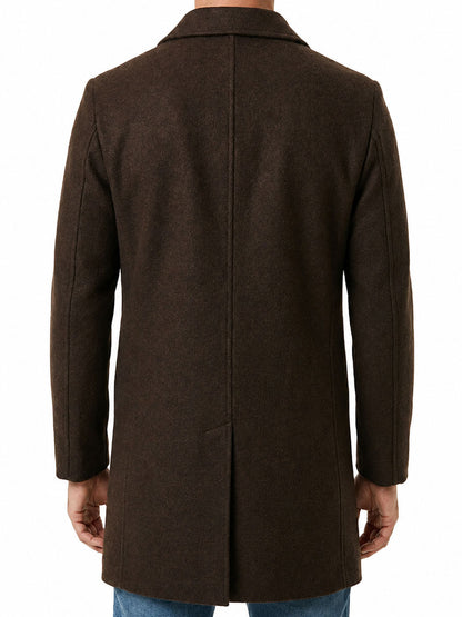 Thomas Classic Brown Wool Topcoat