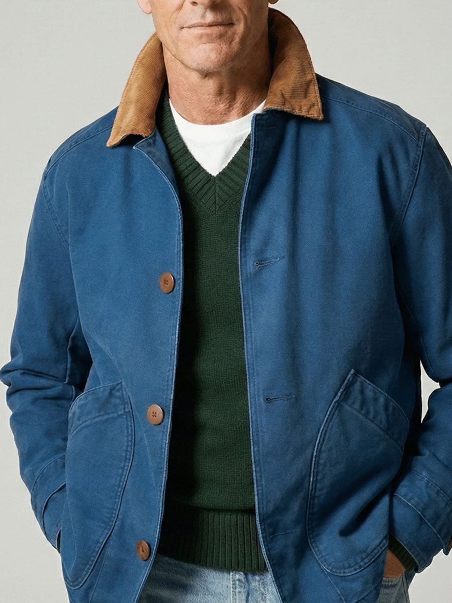 Connor Blue Cotton Barn Jacket