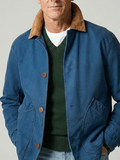 Connor Blue Cotton Barn Jacket