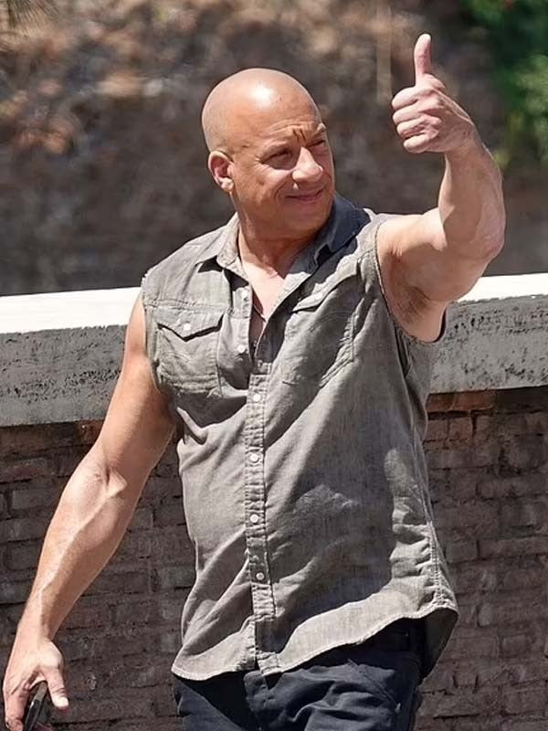 Dominic Toretto Fast X 2023 Vin Diesel Grey Vest