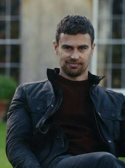 Eddie Halstead The Gentlemen Season 1 Theo James Black Cotton Jacket