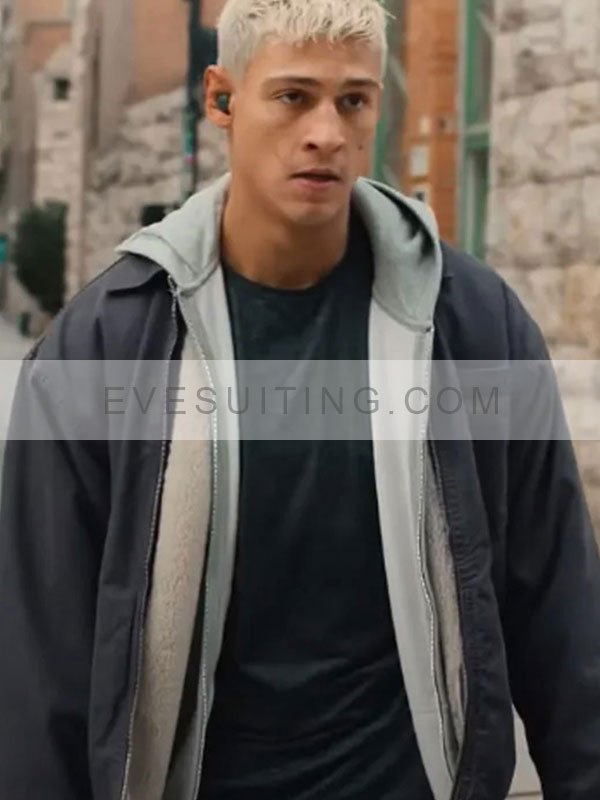 Emilio Sakraya Sixty Minutes 2024 Octavio Bergmann Grey Cotton Jacket
