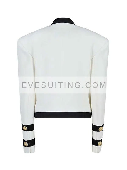 Emily In Paris Season 2 Camille Razat White And Black Jacket
