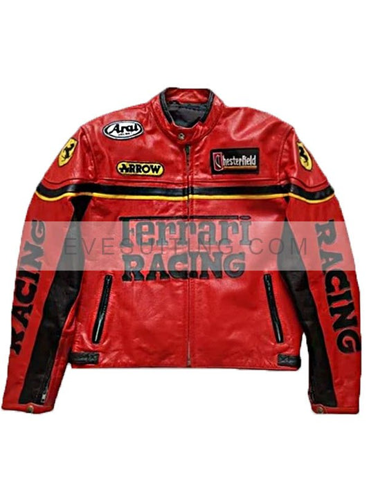 F1 Red Ferrari Racing Jacket