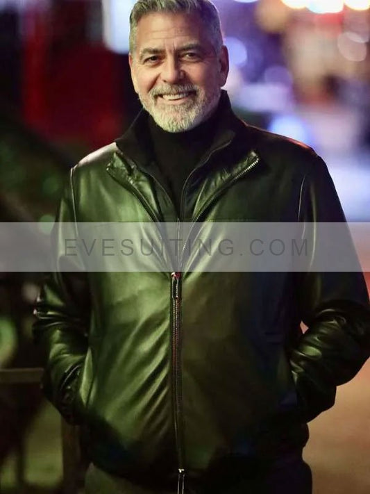 George Clooney Wolves 2024 Leather Jacket