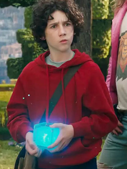Henry A Minecraft Movie 2025 Sebastian Eugene Hansen Red Fleece Hoodie