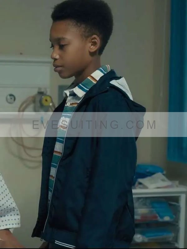 Jacob TV Series Criminal Record Season 1 Jordan A. Nash Blue Hooded Jacket