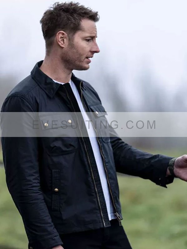 Justin Hartley Tracker 2024 Colter Shaw Black Cotton Jacket