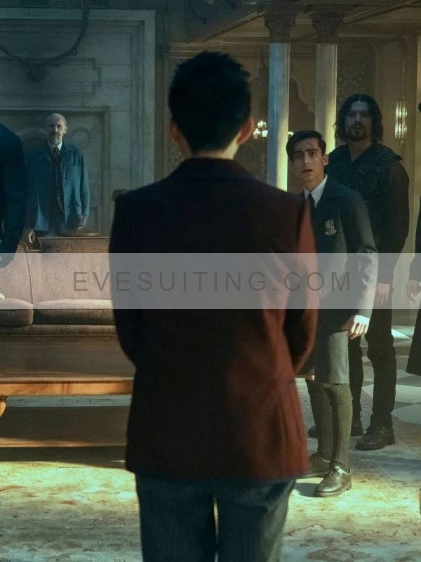 Justin The Umbrella Academy S03 Ben Hargreeves Uniform Blazer 