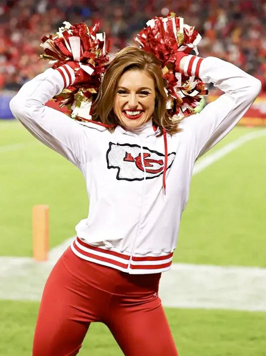 KC Chiefs Cheerleaders White Hoodie
