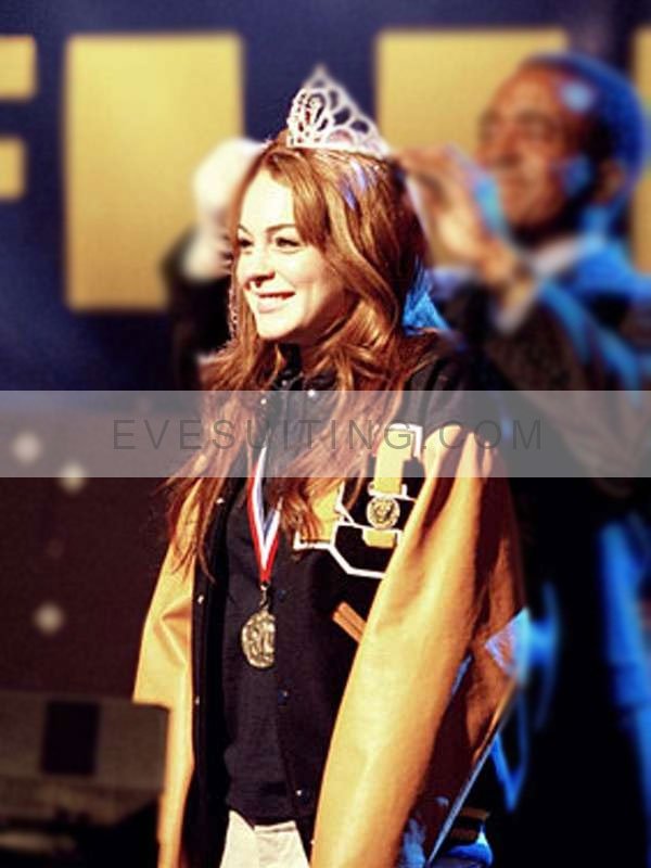 Lindsay Lohan Mean Girls 2024 Letterman Varsity Bomber Jacket
