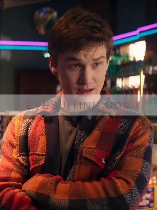 Matt Lintz Tv Series Ms. Marvel Bruno Carrelli Wool Plaid Jacket