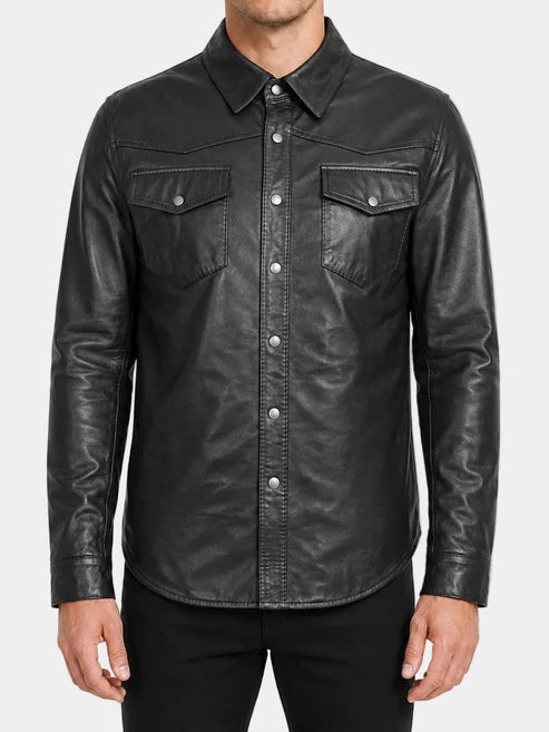 Black Leather Shirt