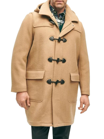 Men's Beige Tall Classic Duffle Coat