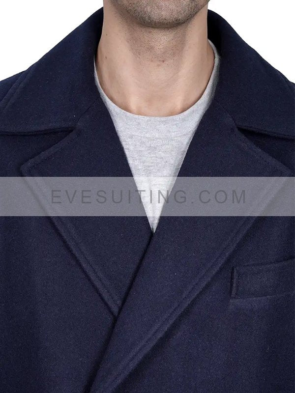Men's Blue Trench Coat