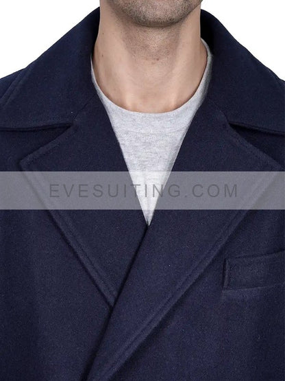 Men's Blue Trench Coat