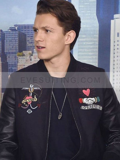 NYC Photocall Tom Holland Black Jacket