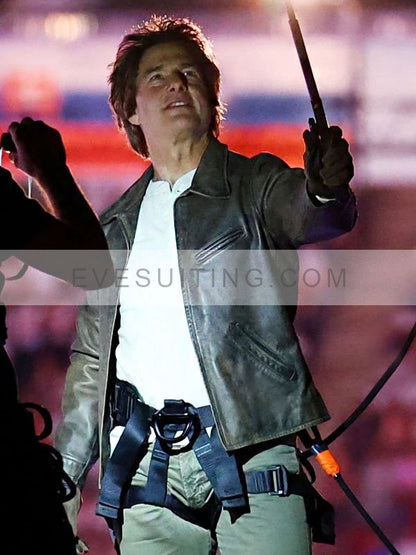 Olympic Games Paris 2024 Tom Cruise Brown Jacket