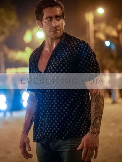 Road House 2024 Jake Gyllenhaal Black Floral Shirt