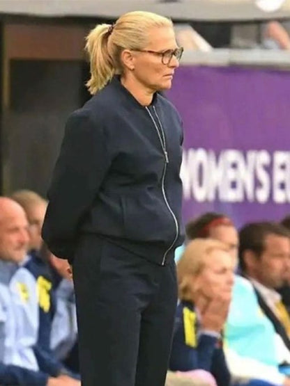 Sarina Wiegman EURO 2025 Blue Bomber Jacket