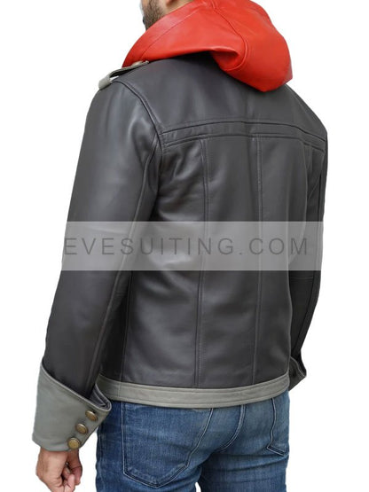 Sora Kingdom Hearts 4 Cosplay Hooded Leather Jacket