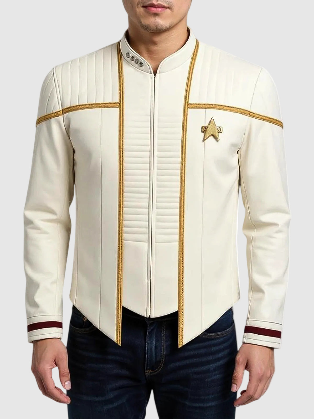 Star Trek Captain Picard White Uniform Jacket
