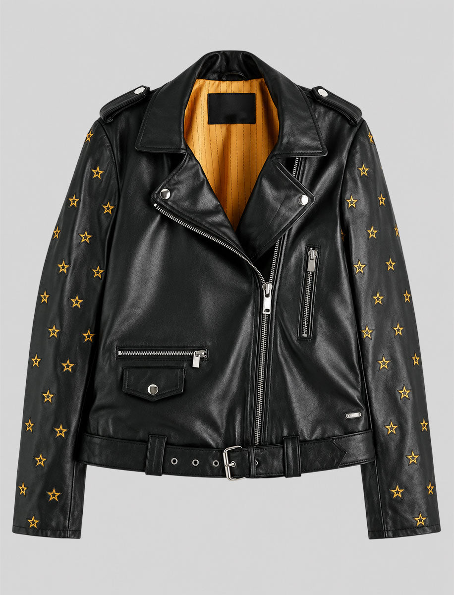 Batwoman Mary Hamilton Stars Leather Jacket