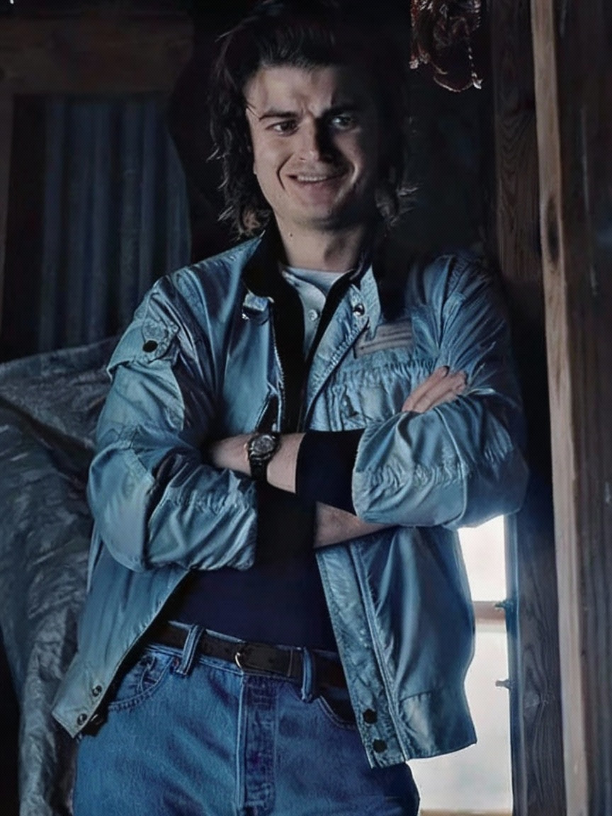 Stranger Things Steve Harrington Bomber Blue Jacket