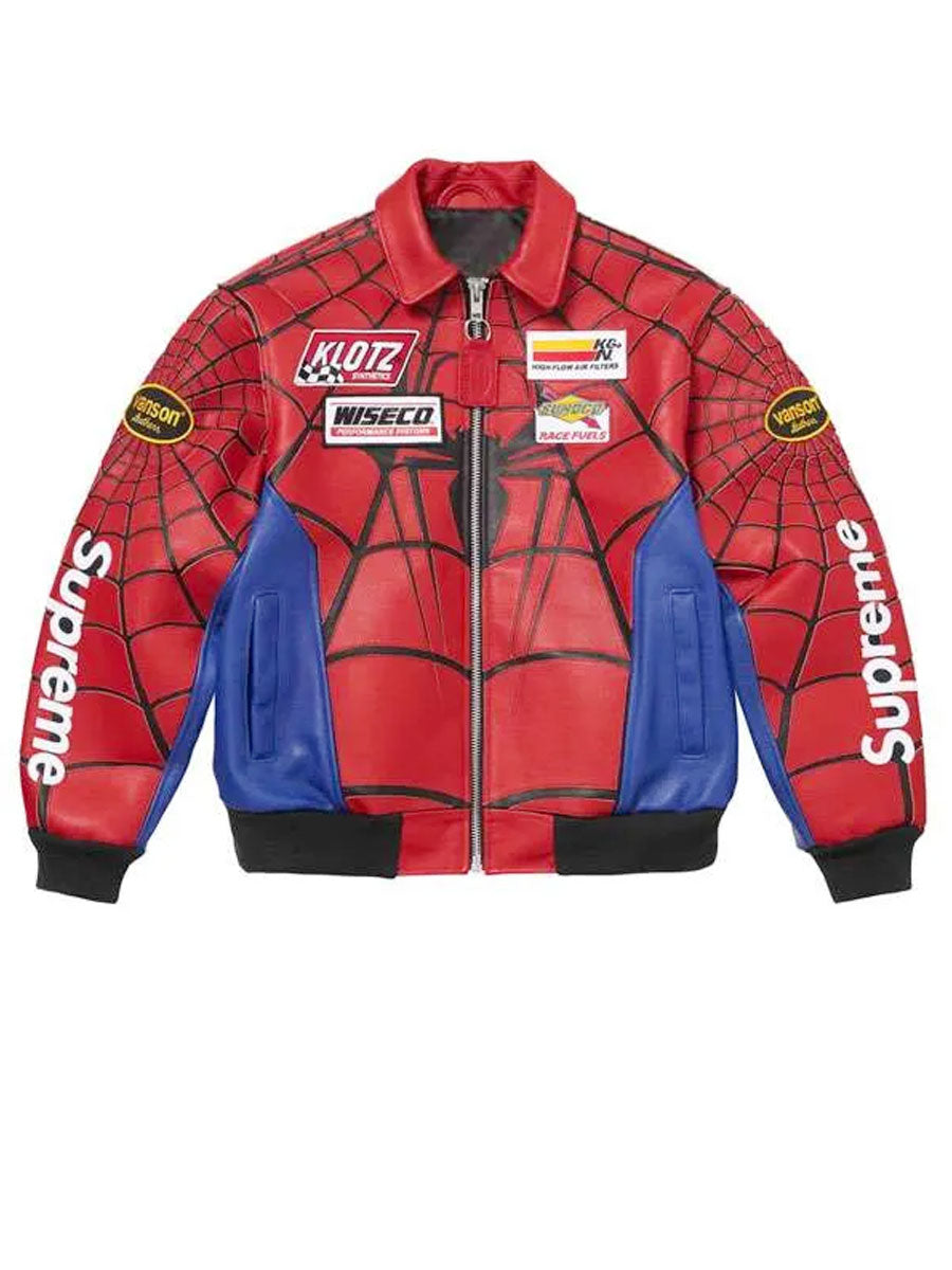 Supreme Spider Man Leathers Jacket