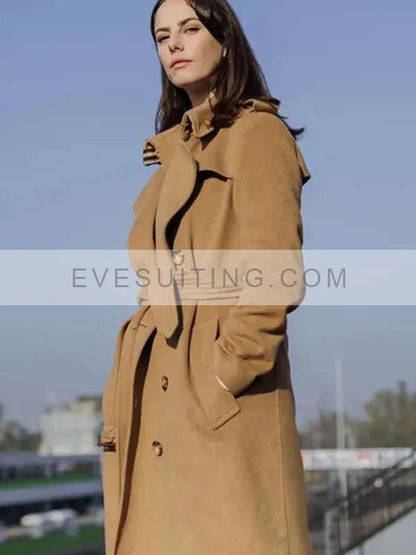 Susie Glass The Gentlemen 2024 Brown Wool Coat