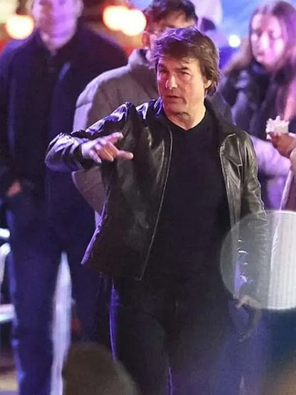 Tom Cruise Mission Impossible 8 Leather Jacket