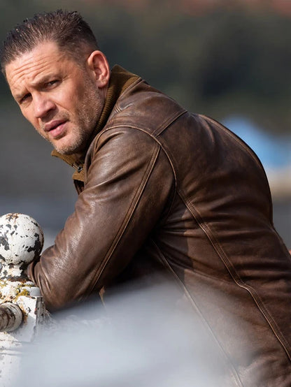 MobLand Tom Hardy Brown Leather Jacket